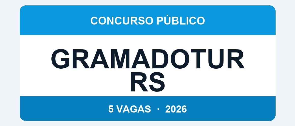 Gramadotur RS 2026: Inscrições Encerram Domingo para 5 Vagas com Salário de R$ 10.665