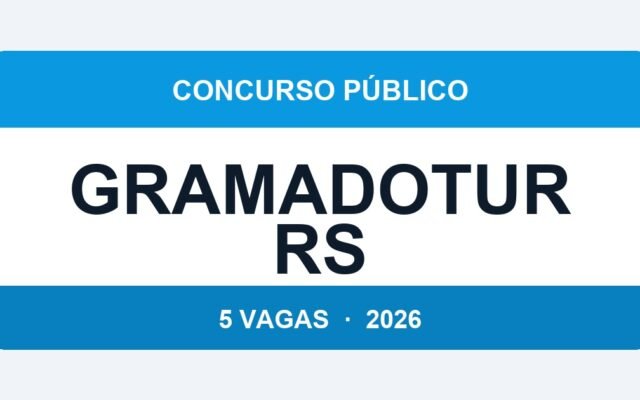 Gramadotur RS 2026: Inscrições Encerram Domingo para 5 Vagas com Salário de R$ 10.665