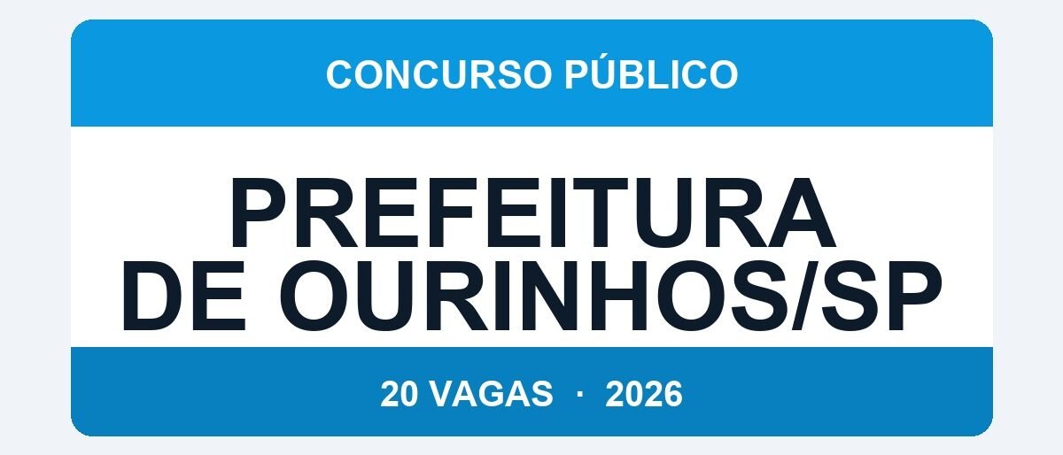 Prefeitura de Ourinhos/SP 2026: 20 Vagas de Agente Administrativo com Salário de R$ 2.830 — Inscrições de 30/03 a 13/04