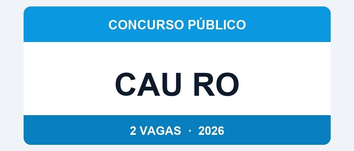 CAU RO 2026: 2 Vagas com Salário de até R$ 7.200 no Conselho de Arquitetura de Rondônia — Inscrições até 15/04