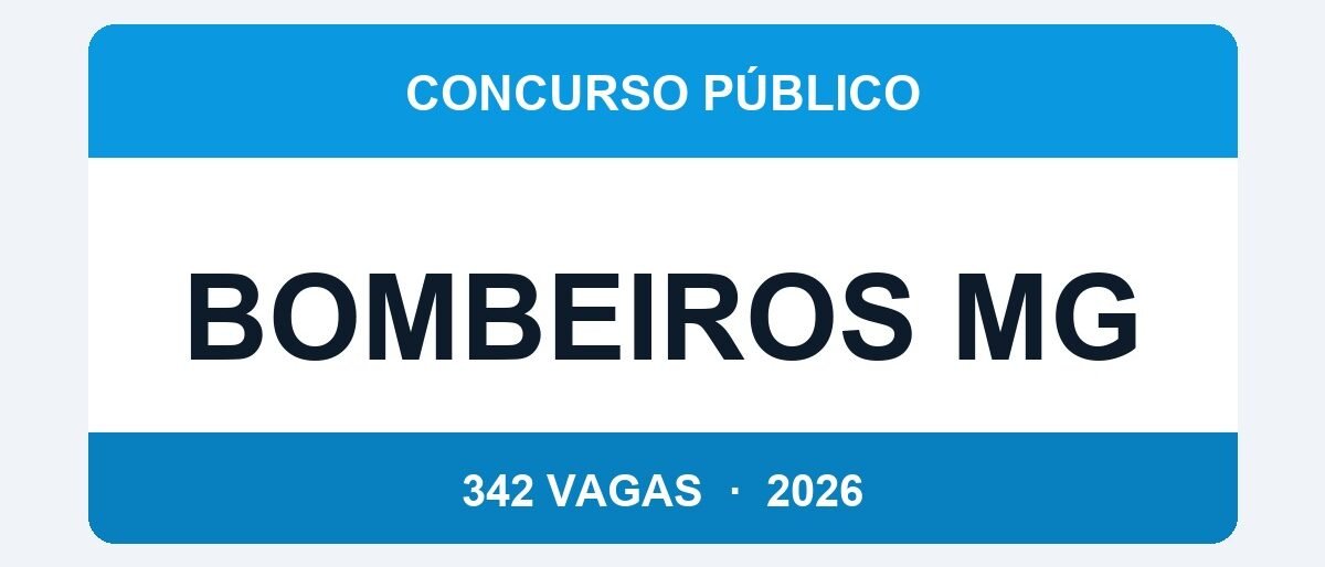 Bombeiros MG 2026: Edital Publicado com 342 Vagas — Inscrições a Partir de 18 de Maio