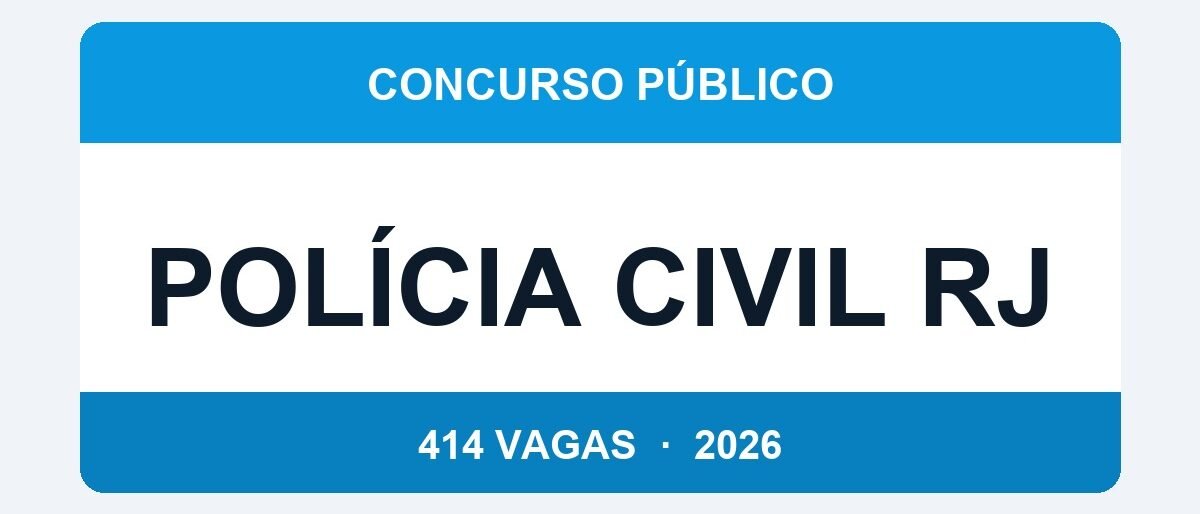 Polícia Civil RJ 2026: 414 Vagas para Delegado e Peritos — Edital Previsto para Junho
