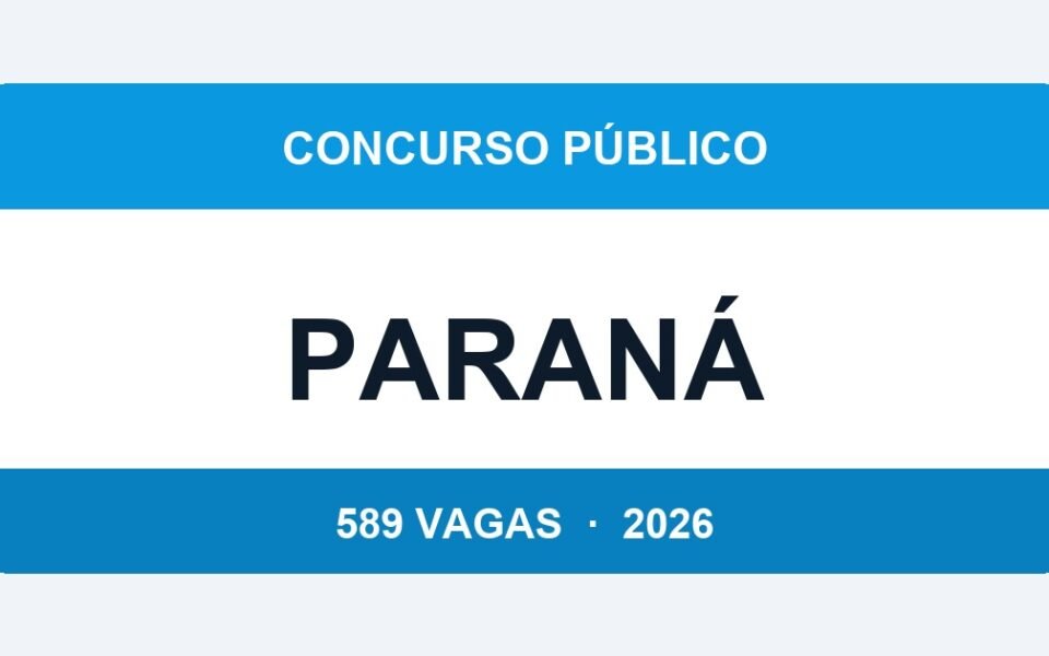 Paraná 2026: Concurso com 589 Vagas para Agente Socioeducativo — Inscrições até 22 de Abril
