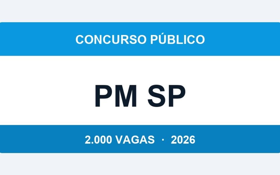 Concurso PM SP 2026: 2.000 Vagas para Soldado — Edital Previsto para Abril