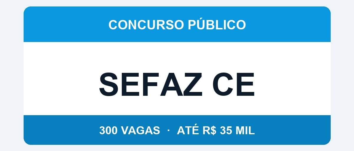 Concurso Sefaz CE 2026: Edital Iminente com 300 Vagas para Auditor Fiscal e Salário de R$ 35 mil